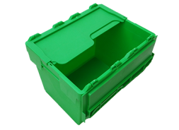 28 litre attached lid container totebox in green